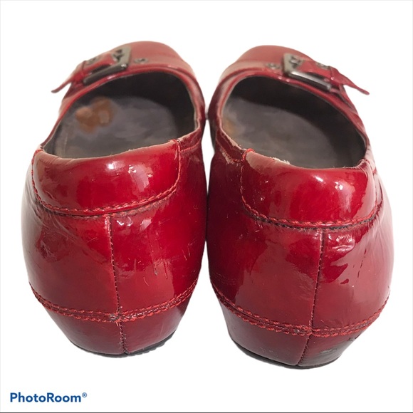 Ecco Red Women’s Slip On Flats Shoe US 7.5 EU 38 - Picture 8 of 9